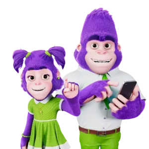 Maskoti Gustav a jeho dcera